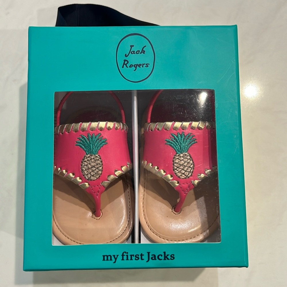 Brand new, never worn Jack Rogers baby sandals.Size 3 which fits a 6-9 month old